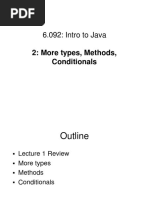 More Types, Methods, Conditionals