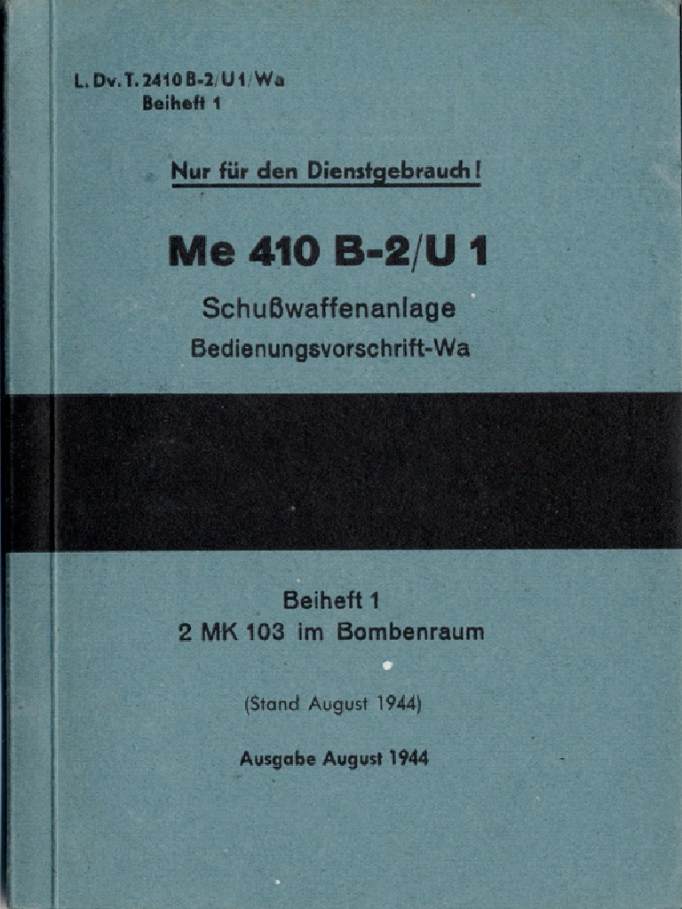 Me 410 B-2 U-1 Wa | PDF