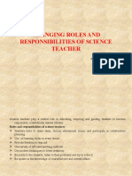 Changing Roles and Responsibilities of Science Teacher