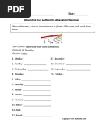 Using Abbreviations For Days of The Week | PDF | Career & Growth ...