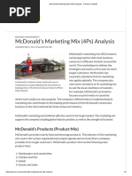 McDonald's Marketing Mix (4Ps) Analysis - Panmore Institute