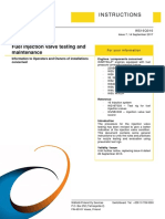 Fuel injection valve testing and maintenance