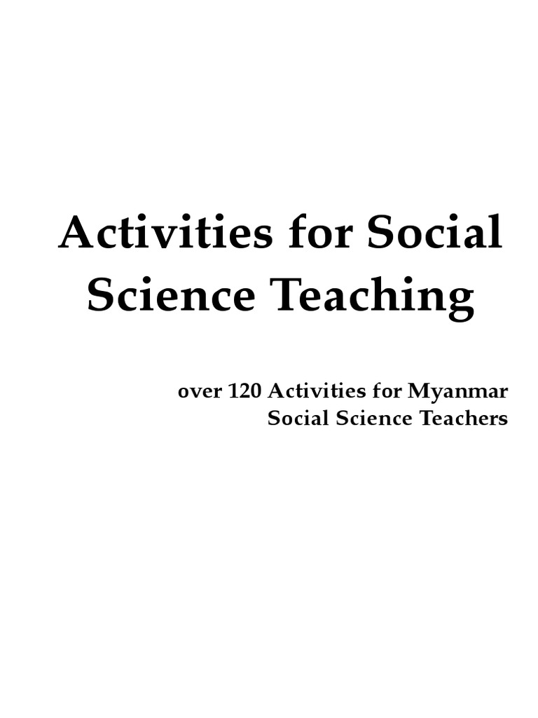 Activities For Social Science Teaching English For  PDF Teaching