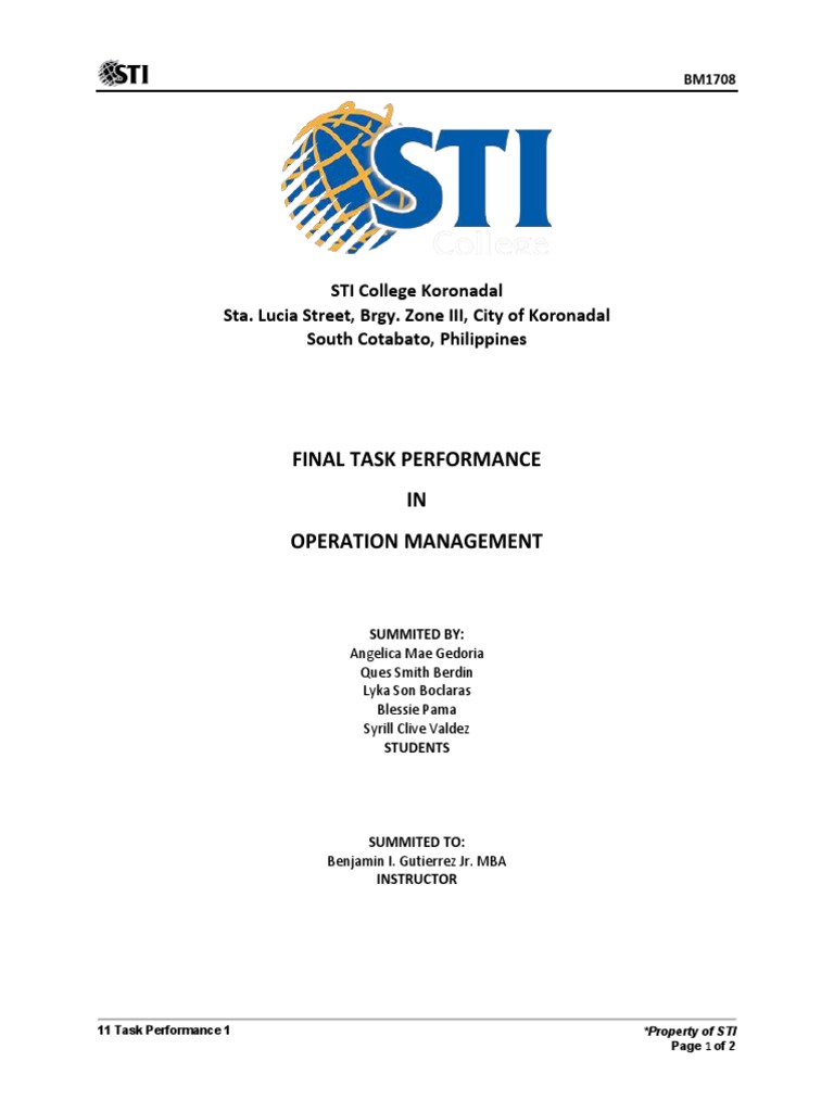11-task-performance-1-group-1-pdf-strategic-management-six-sigma