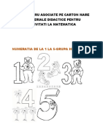 Fise de Lucru Asociate Pe Carton Mare Si Materiale Didactice Pentru Activitati La Matematica