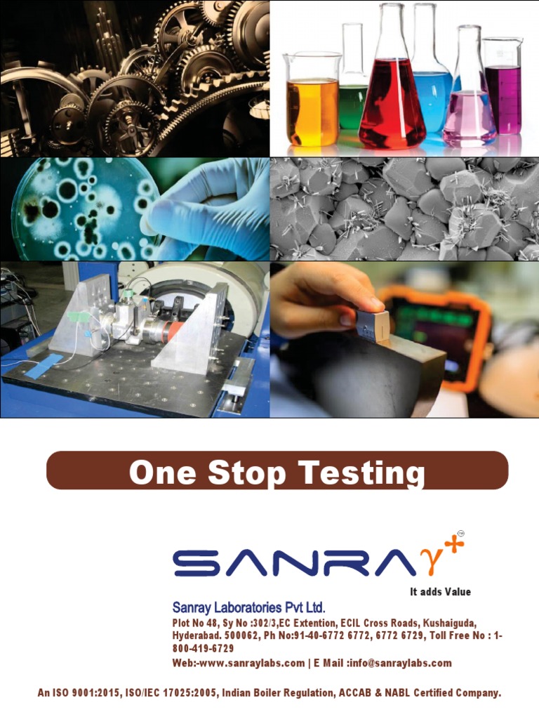 Sanray Labs Brochure | PDF | Hardness | Strength Of Materials