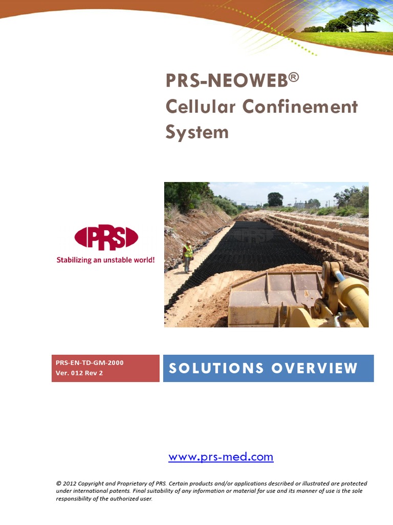 PRS-NEOWEB® Cellular Confinement System (PDFDrive) | PDF | Materials ...