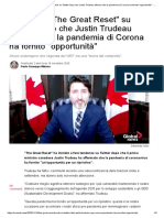 01b2 - Tendenze - The Great Reset - Su Twitter Dopo Che Justin Trudeau Afferma Che La Pandemia Di Corona Ha Fornito - Opportunità - Summit News