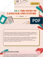 Chapter 3 The Study of Language and Culture