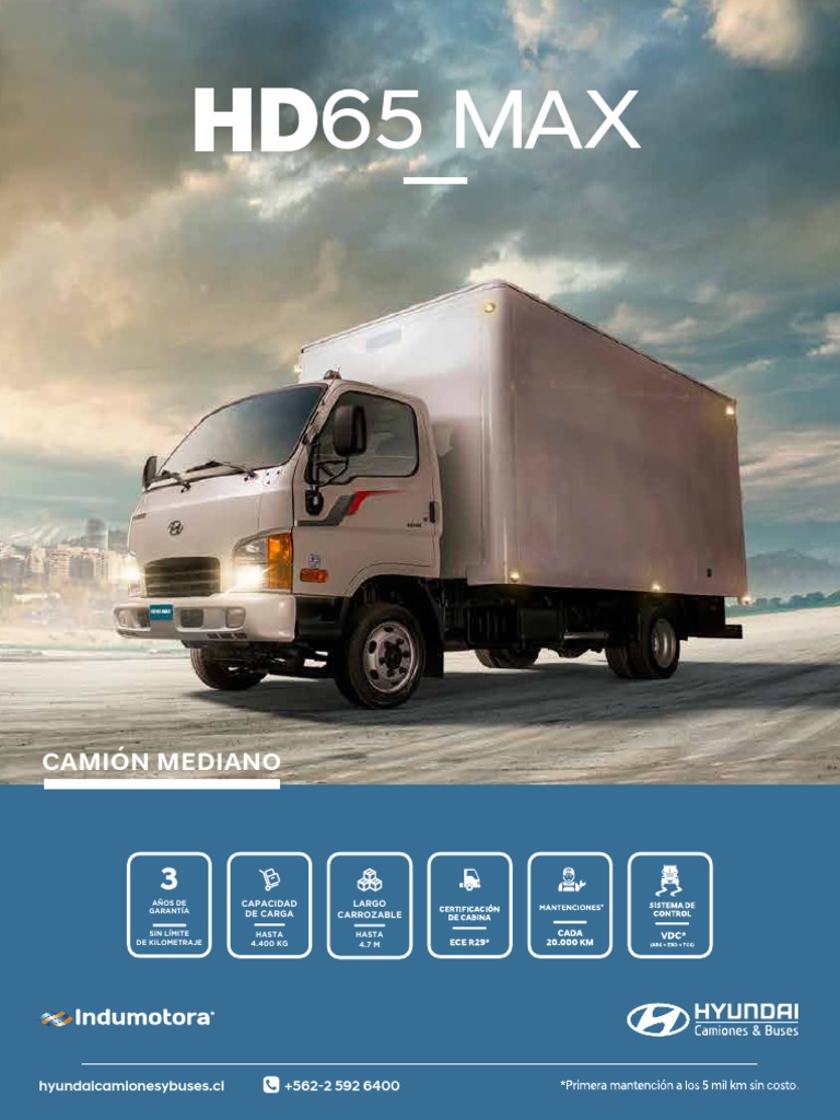 Especificaciones Hyundai HD65 Max | PDF | Eje | Sistema de freno ...