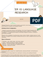 Chapter 10 Language Research