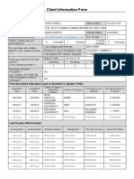 Client Information Form (Fillable) - Applicant