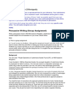 Persuasive Writing AssignmentsMC2