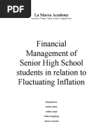 FInancial Management of Senior High School Students in Relation To Fluctuating Inflation