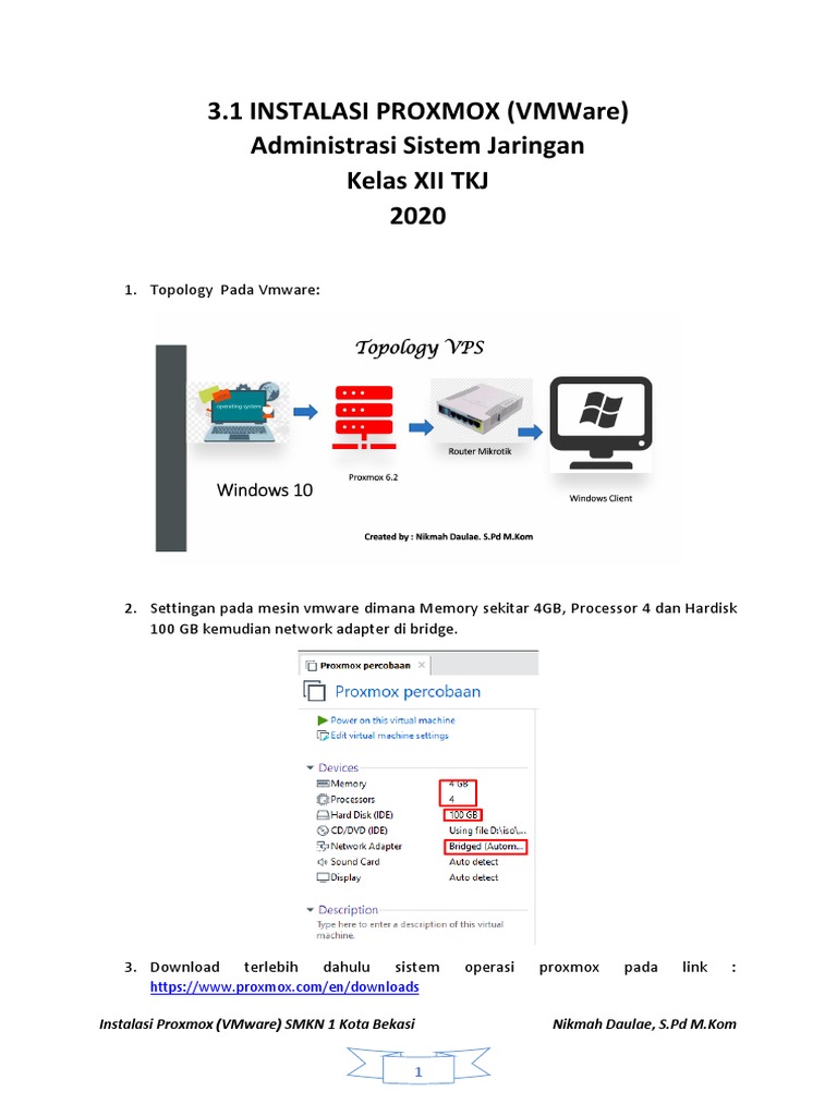 Panduan Instalasi Proxmox di VMware | PDF | Komputer