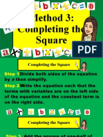 Completing The Square and Quadratic Formula