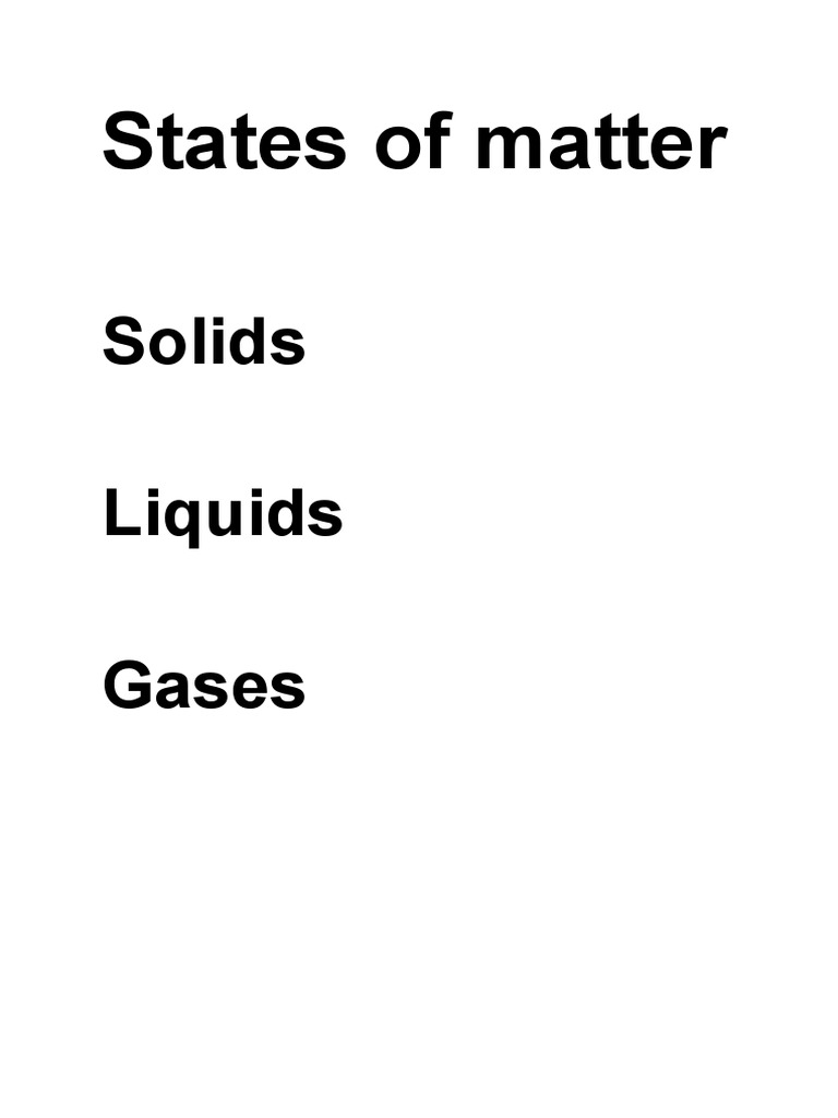 States of Matter PDF