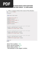 Zoho Based Basics Code Questions