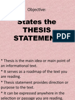 Eapp Thesis Statement For Notes