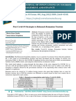 Post Covid-19 Strategies To Relaunch Romanian Tourism