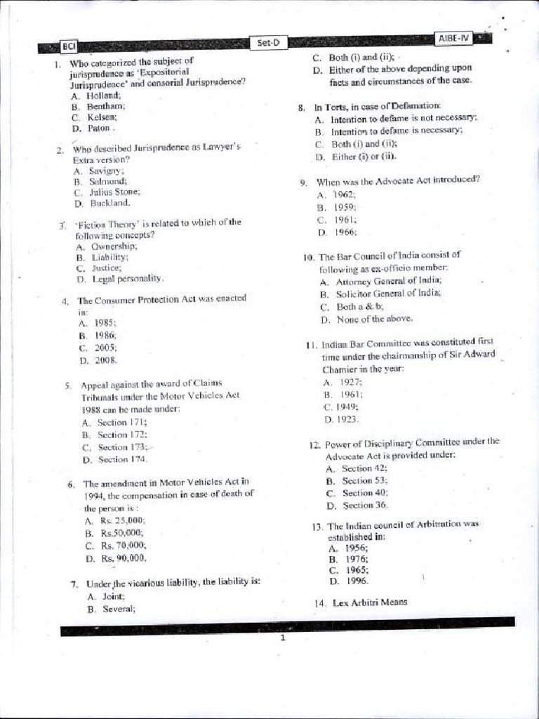 AIBE 4 Question Paper Compressed PDF