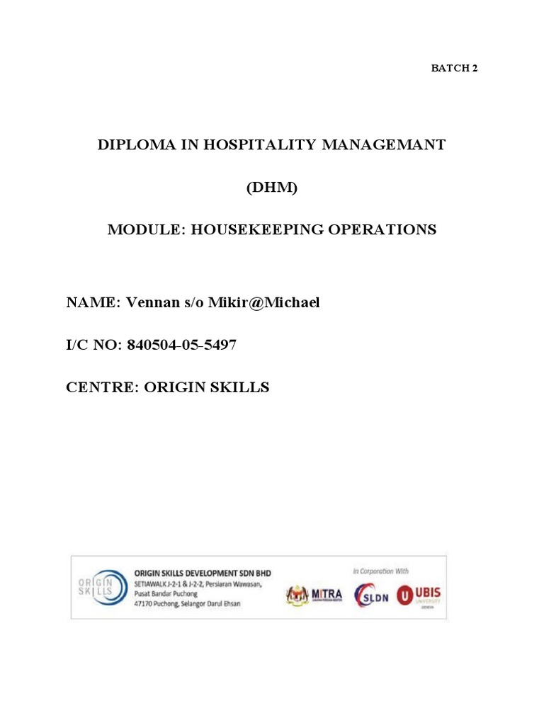 5 Housekeeping Operation Pdf Radio Frequency Identification Inventory