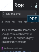 H2co3 Strong or Weak - Google Search
