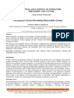 Extralinguistic Factors Determining Phonostylistic Changes