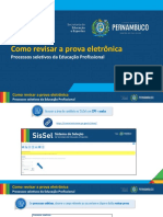 Revisar prova eletrônica processo seleção Educação Profissional