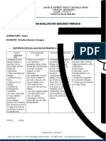 Criterios de Evaluacion Segundo Periodo Teatro