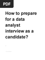 Analyst Technical Interview Prep