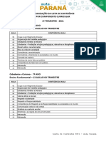 Lista de Conteúdos Ef Cidadania e Civismo