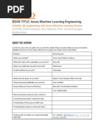 Sample Outline Azure Machine Learning Engineering