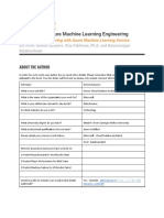 Sample Outline Azure Machine Learning Engineering