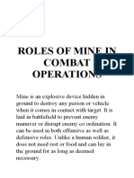 Role of Mines in Combat Operation