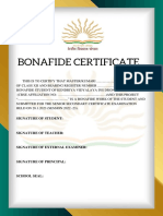 Class 12 Bio Report Certificate