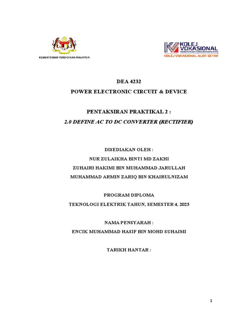 Draft Laporan Pentaksiran P2 Pdf