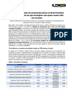 Melhores e piores cidades saneamento Brasil