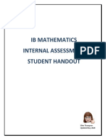 Ib Mathematics Internal Assessment Student Handout: Ellen Thompson Updated May 2020