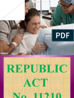 REPUBLIC ACT No 11210 Extended Maternity Leave