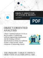 Object Oriented Analysis - Design
