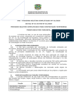 Edital Processo Seletivo 01 2023