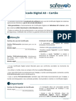 Manual de Instalação Certificado Digital A3 - Cartão