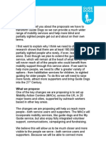 Letter Regarding Proposed Changes to Guide Dogs - August 2011S