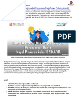 Materi Komponen Dan Langkah-Langkah Perencanaan Usaha Mapel Prakarya kelas 10 SMA/MA
