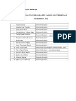 Repartizarea Judecătorilor În Cadrul Secţiei Penale - Decembrie 2022