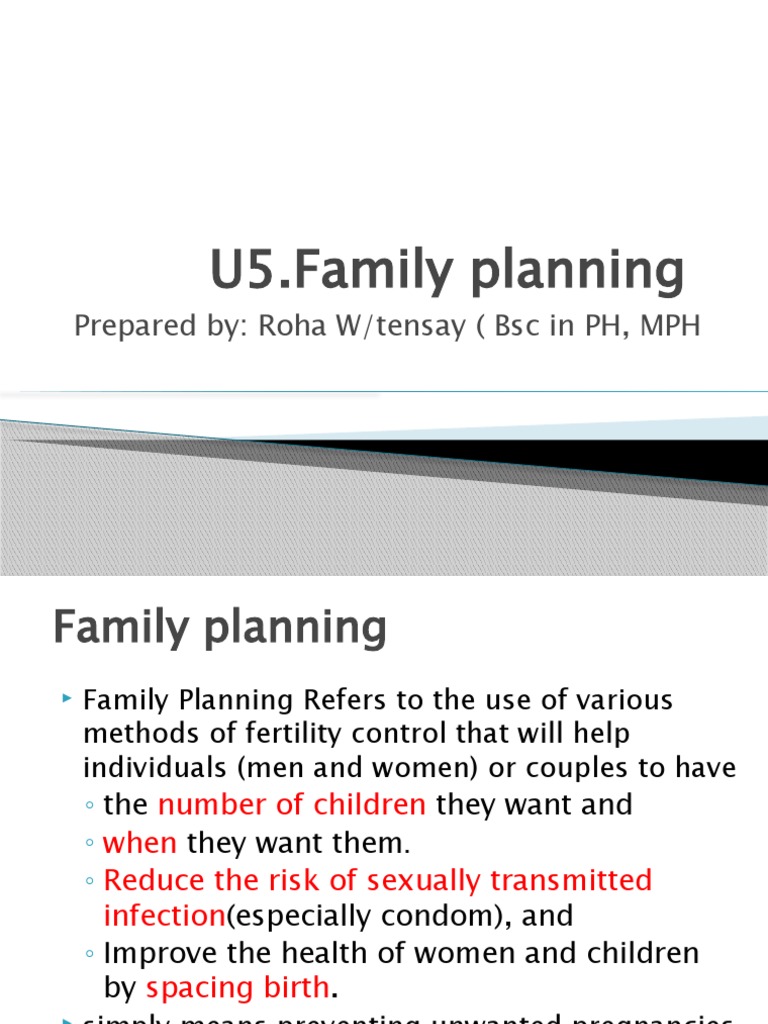 Family Planning PDF Family Planning Birth Control