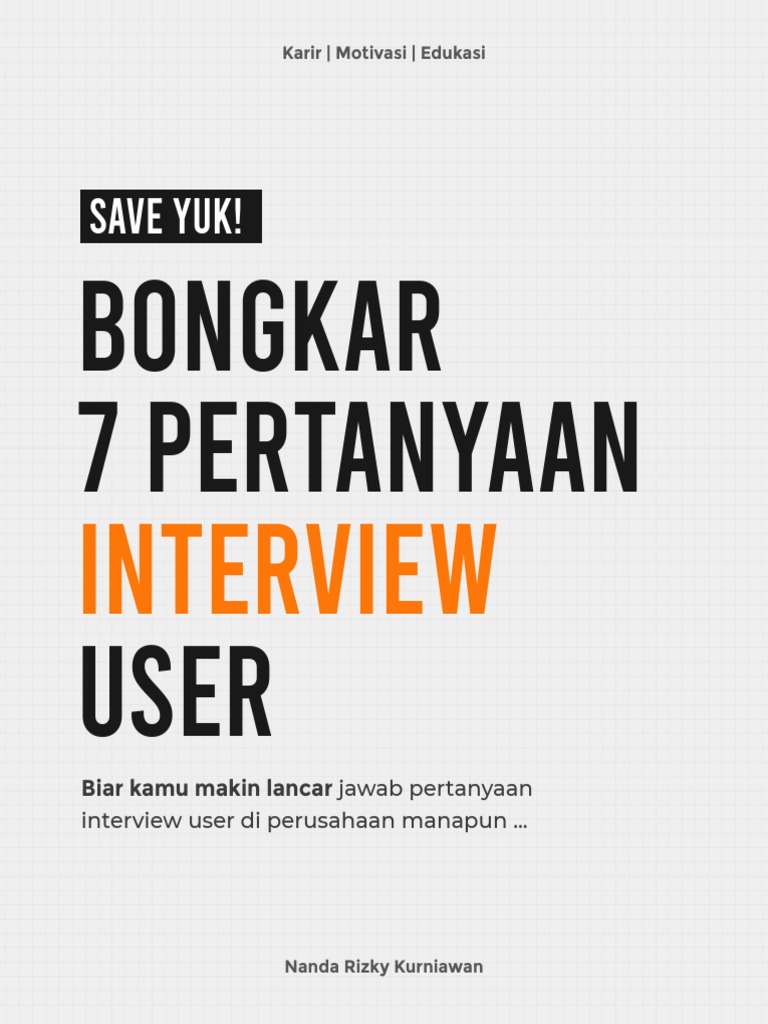 Tips Sukses Interview User | PDF | Karier & Perkembangan