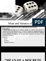 6 Mean and Variance of Discrete Probability Distribution