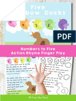Action Rhyme Finger Play Numbers To Five: © From The Pond